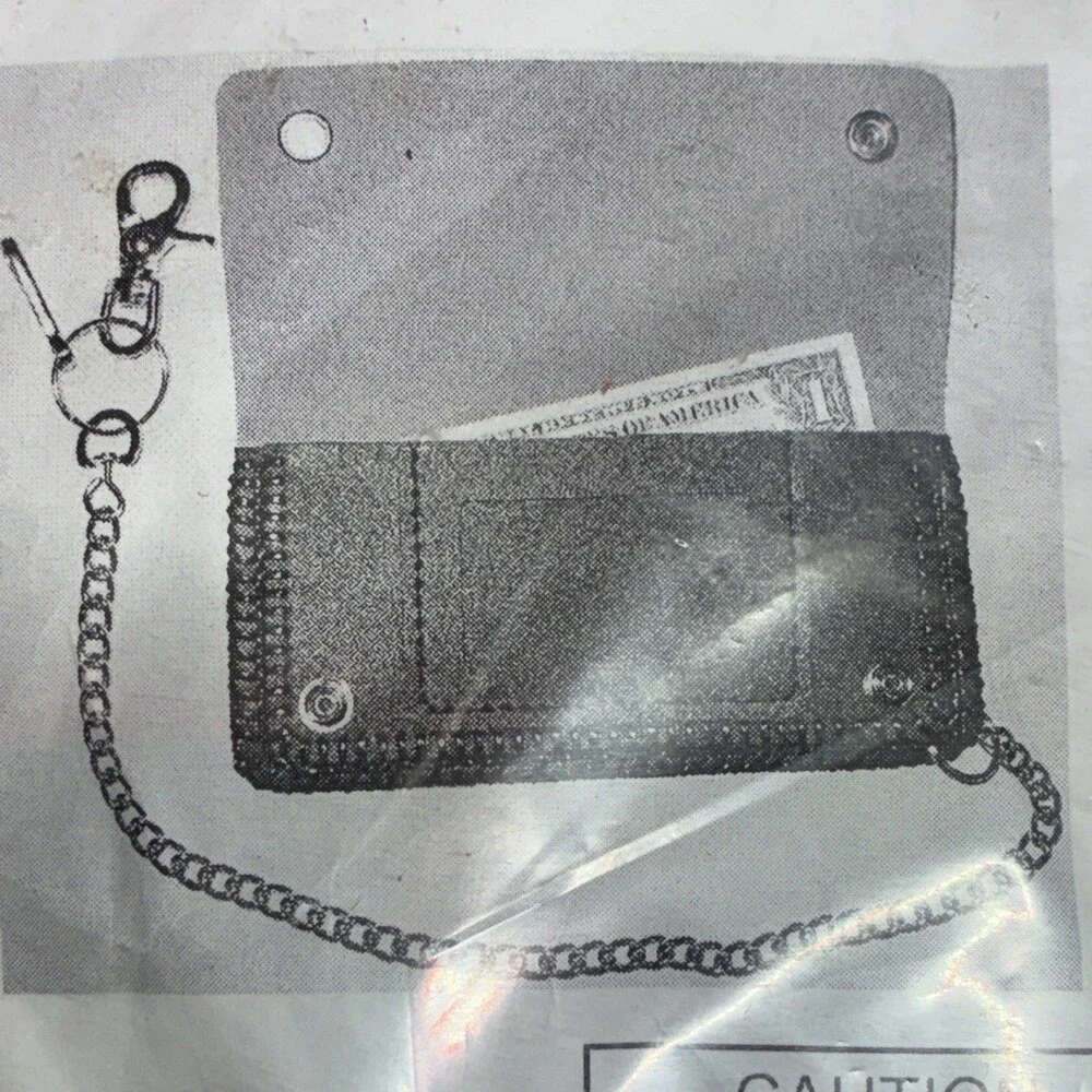 Trucker/Biker Men’s Chain Wallet Craft Kit Brown “Proud American Veteran”